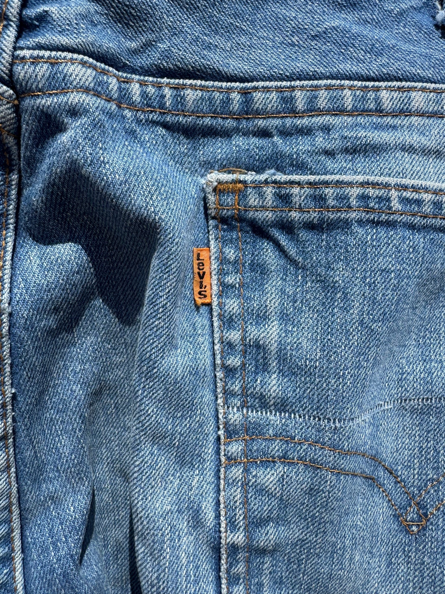 1970s Levi’s 646 Orange Tab Flared Denim Jeans – Vintage Made in USA