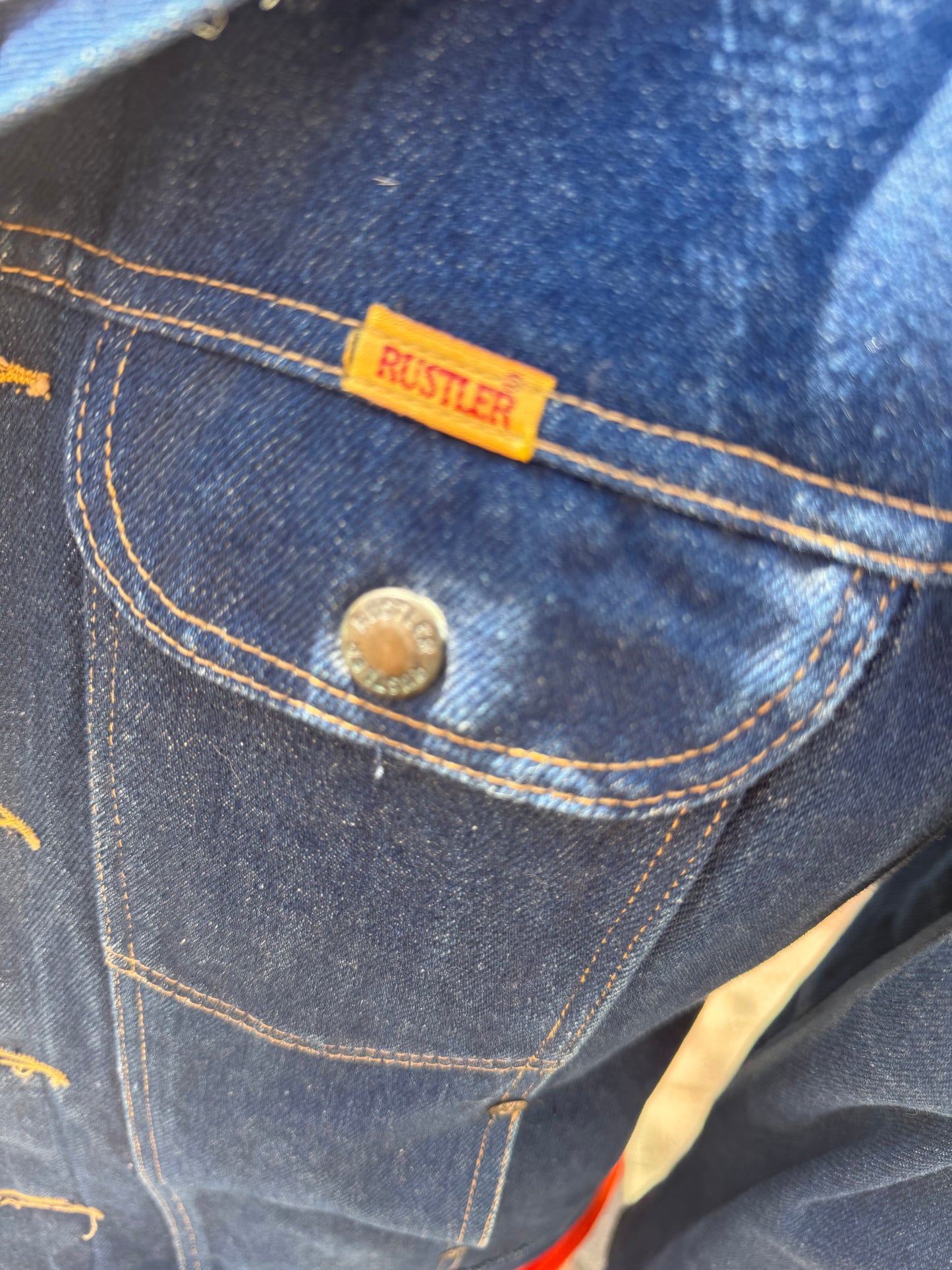 Vintage 1980s Rustler Medium Denim Jacket – Minnesota DNR Non-Game Wildlife Volunteer Patch