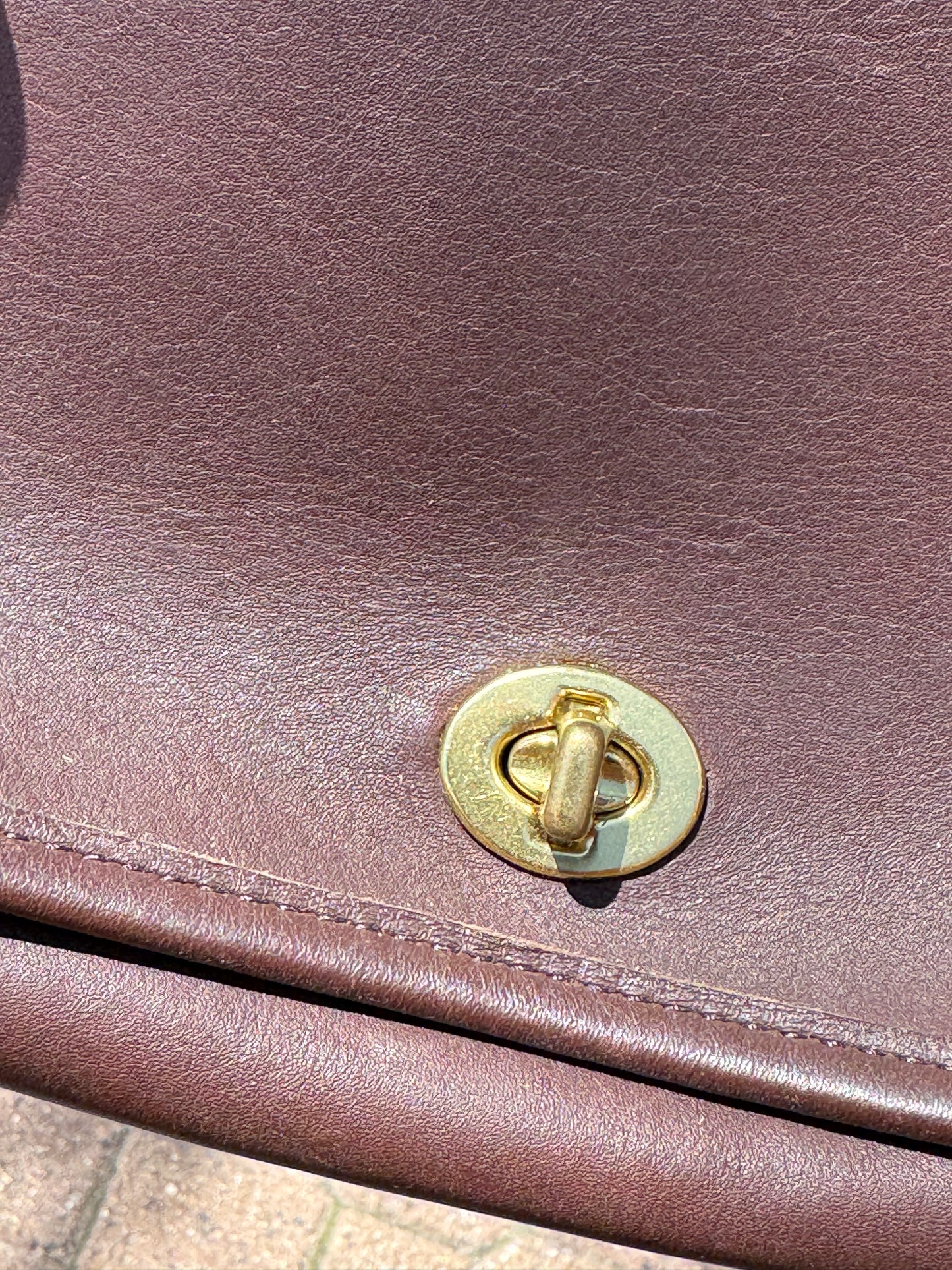 Vintage Coach 9076 Leather Shoulder Bag – Brown, Made in USA