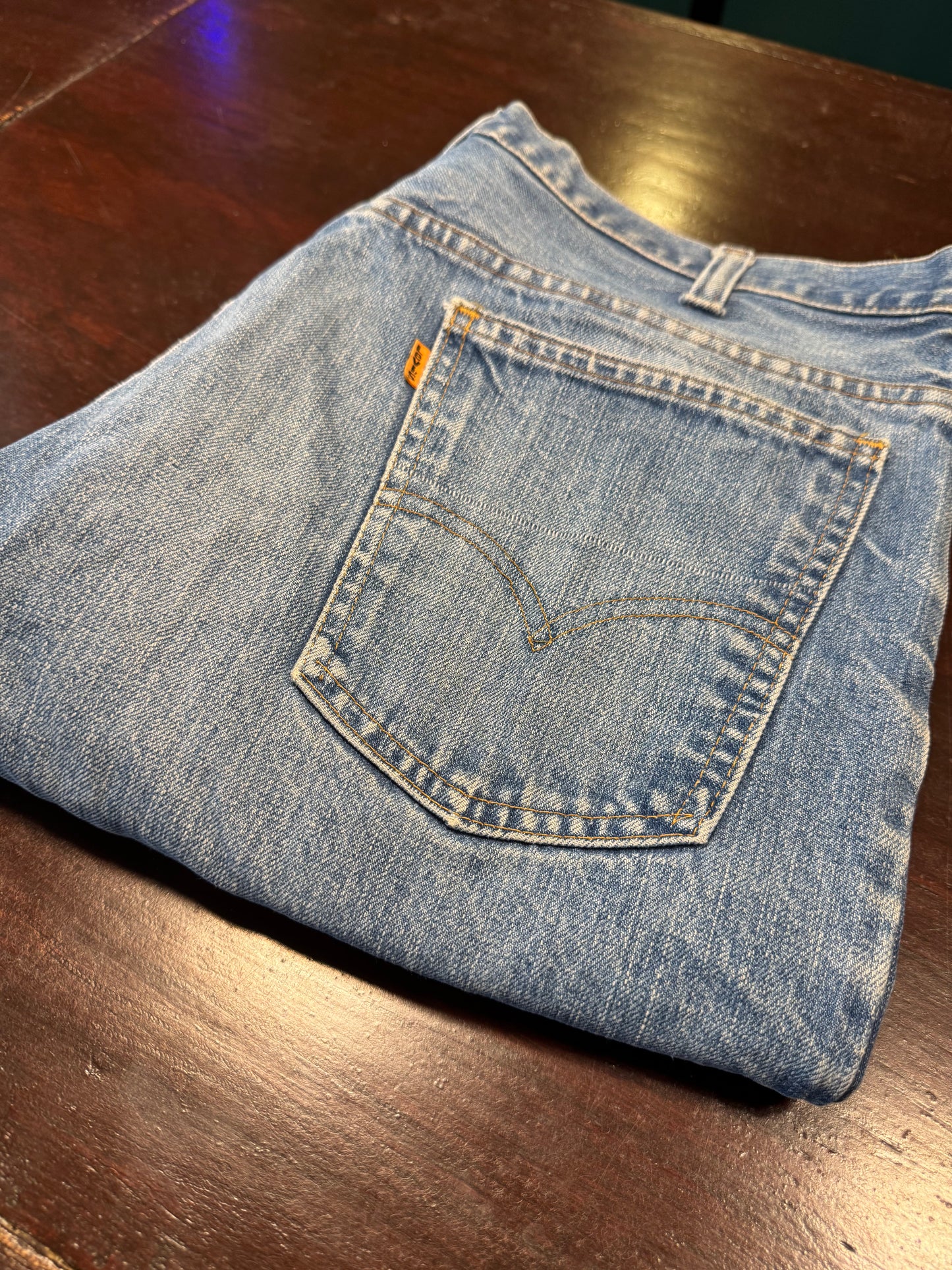 1970s Levi’s 646 Orange Tab Flared Denim Jeans – Vintage Made in USA